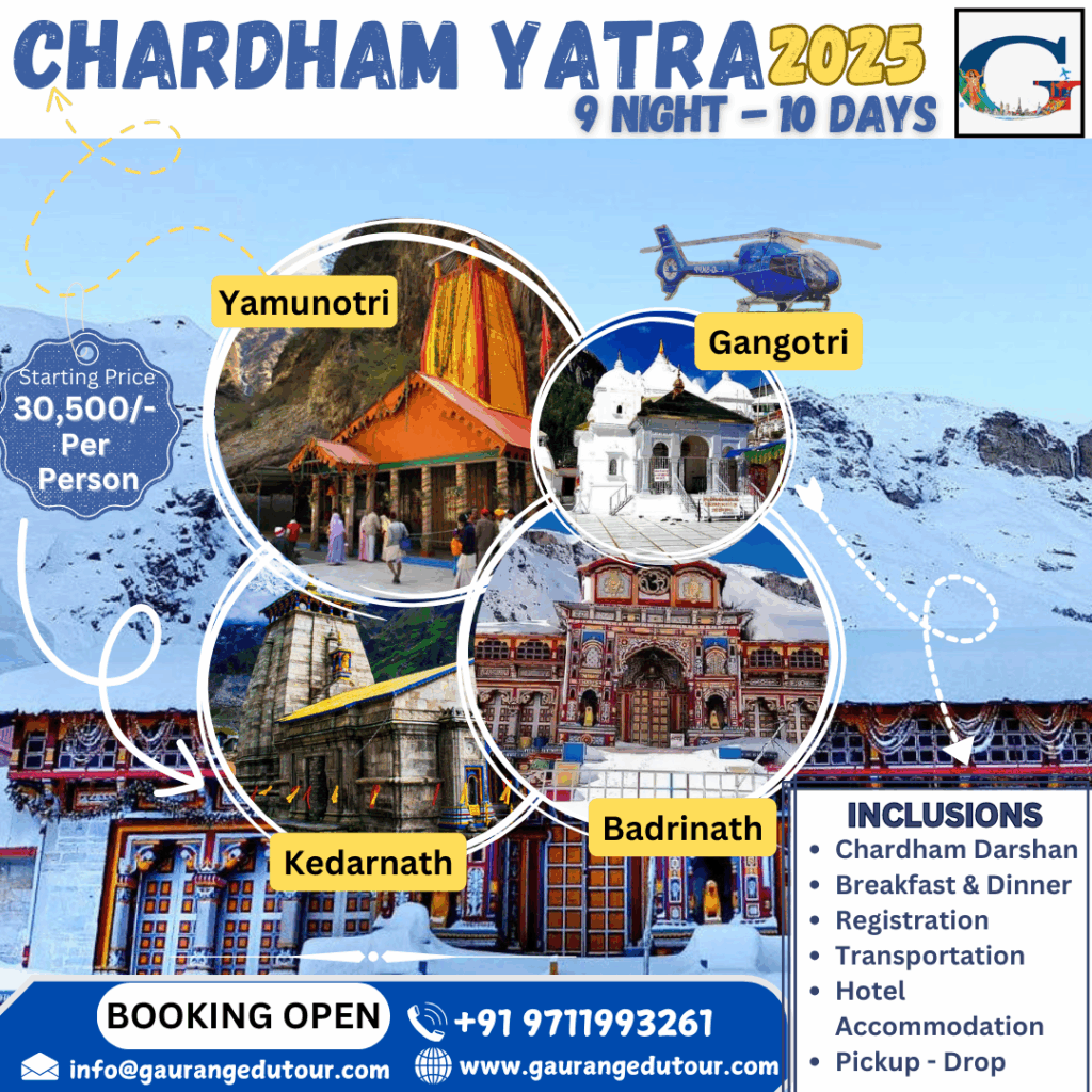 Chardham Yatra - 9 Night and 10 Days with All inclusions.